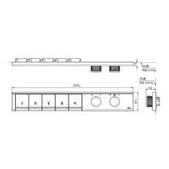 Bảng điều khiển nhiệt độ 5 đường nước âm tường TOTO TBV11150A TBN11HC0A
