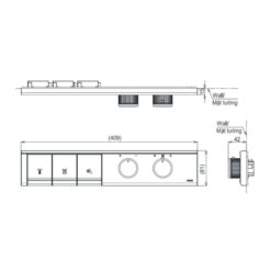 Bảng điều khiển nhiệt độ kèm nút chuyển hướng 3 đường nước TOTO TBV11130A