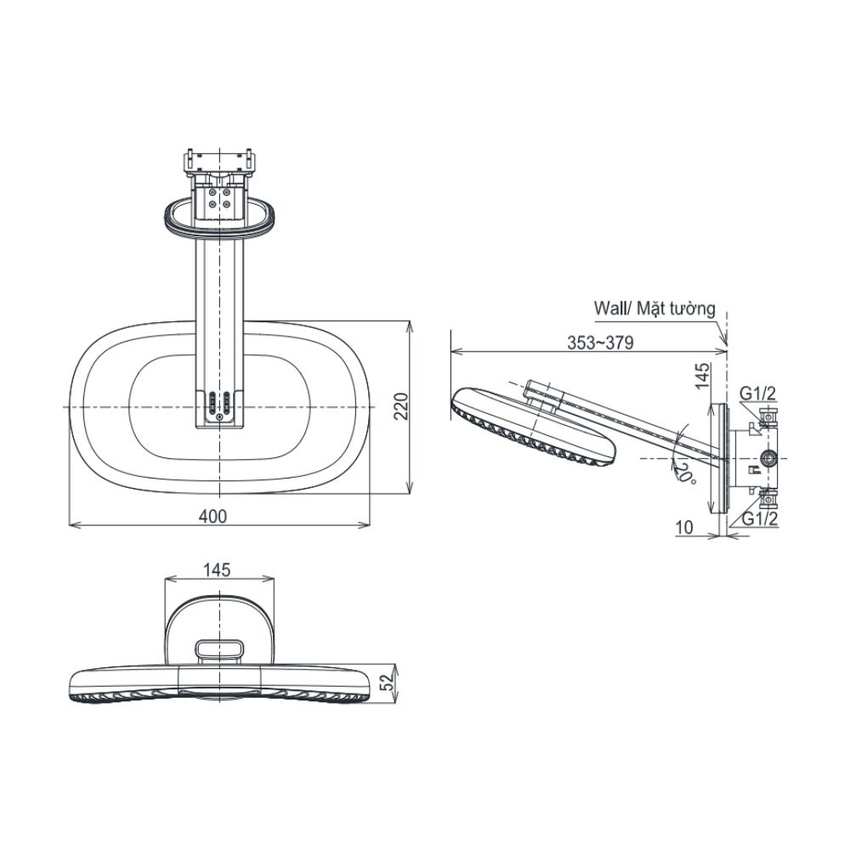 Bát Sen Gắn Tường TOTO TBW15CB0A Kèm Van Âm TBN01002B Bát Sen Gắn Tường TOTO TBW15CB0A Kèm Van Âm TBN01002B