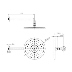 Bát sen gắn tường TOTO TBW10000V (tròn, 252 mm)