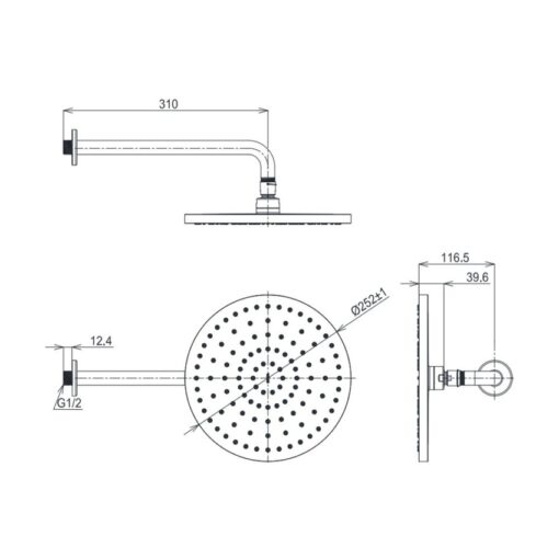 Bát sen gắn tường TOTO TBW10000V (tròn, 252 mm)