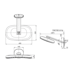 Bát sen gắn tường TOTO TBW15AB0A (1 chế độ, G Series)
