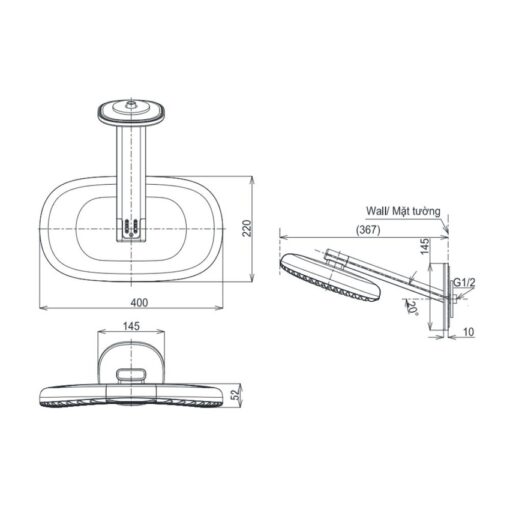 Bát sen gắn tường TOTO TBW15AB0A (1 chế độ, G Series)