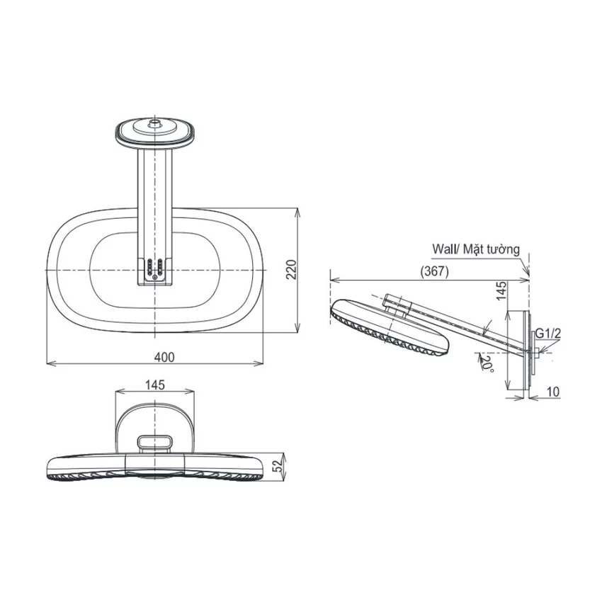 Bát sen gắn tường TOTO TBW15AB0A - G Series - Mã SKU: TBW15AB0A Bát sen gắn tường TOTO TBW15AB0A - G Series