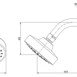 Bát sen tắm gắn tường TOTO TBW01012B (tròn, 102mm) 13 Bát sen tắm gắn tường TOTO TBW01012B (tròn, 102mm)