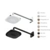 Bát sen tắm gắn tường TOTO TBW02003A (vuông, 210mm)