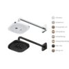 Bát sen tắm gắn tường TOTO TBW02004A (2 chế độ, vuông, 210mm)