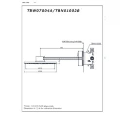 Bát sen tắm gắn tường TOTO TBW07004A kèm van âm TBN01002B (2 chế độ, 300mm)