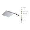 Bát sen tắm gắn tường TOTO TBW08002A (vuông, 250 mm) 1 Bát sen tắm gắn tường TOTO TBW08002A (vuông, 250 mm)