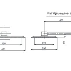 Bát sen tắm gắn tường TOTO TBW08004A (2 chế độ, Z Series)