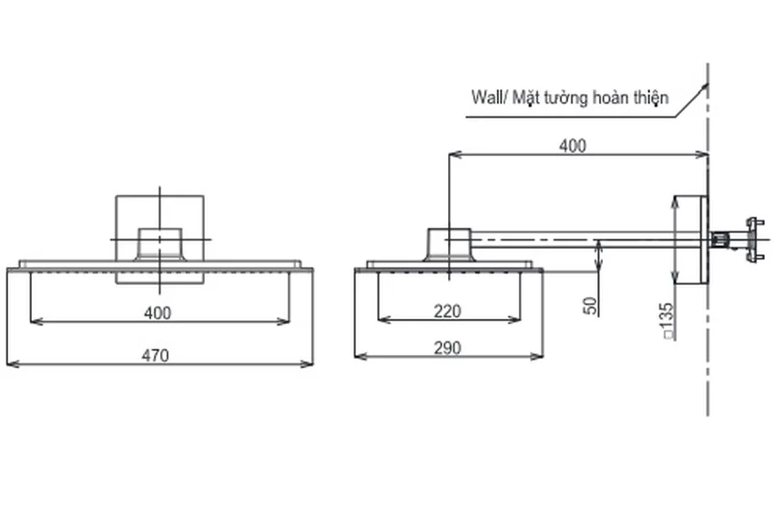Thiết kế bát sen tắm TBW08004A - Hải Yến Home Thiết kế bát sen tắm TBW08004A