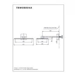 Bát sen tắm gắn tường TOTO TBW08004A kèm van âm TBN01002B (2 chế độ, Z Series)