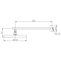Bát sen tắm gắn tường TOTO TX488SZ (tròn, 250mm)