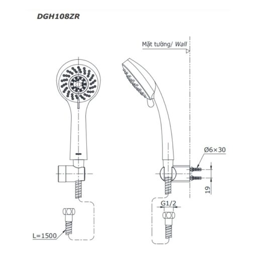Bộ sen cây nóng lạnh TOTO DM907C1S TBG04302VA DGH108ZR