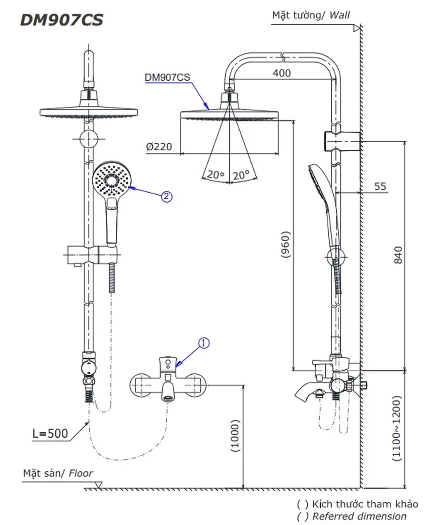 Bộ sen cây nóng lạnh TOTO DM907CS TBS04302V TBW07012A 12 Bộ sen cây nóng lạnh TOTO DM907CS TBS04302V TBW07012A