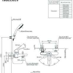 Bộ sen cây nóng lạnh TOTO TBW01001BA TBG03302VA DGH108ZR