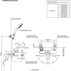 Bộ sen cây nóng lạnh TOTO TBW01001BA TBG03302VA DGH108ZR 13 Bộ sen cây nóng lạnh TOTO TBW01001BA TBG03302VA DGH108ZR