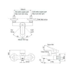 Bộ sen cây nóng lạnh TOTO TBW13020V TBS06302V TBW09010V
