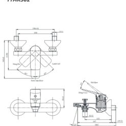 Bộ sen cây nóng lạnh TOTO TBW13040V TTMR302V TBW09010V