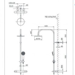 Bộ sen tắm cây nhiệt độ TOTO TX454SFV2BRN