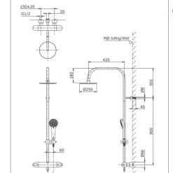 Bộ sen tắm cây nhiệt độ TOTO TX454SFV2BRN