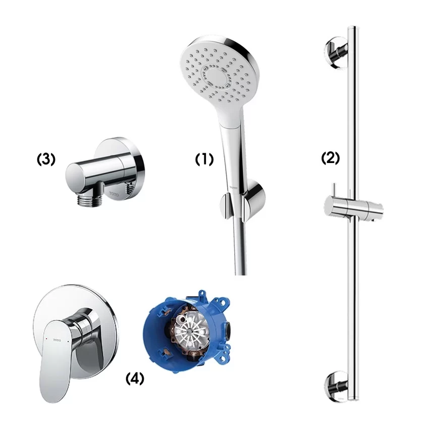 Bộ sen tắm âm tường TOTO Bộ sen tắm âm tường TOTO TBW01008A/TBW01016B/TBW01014B/TBG01303BA/TBN01001B