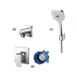 Bộ sen tắm âm tường 1 đường nước nóng lạnh TOTO TBW02006A TBW02013B TBG02303BA TBN01001B