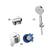 Bộ sen tắm âm tường 1 đường nước nóng lạnh TOTO TBW07009A TBW01014B TBG01303BA TBN01001B