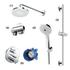 Bộ sen tắm âm tường 2 đường nước nhiệt độ TOTO TBW01003A TBW01010A