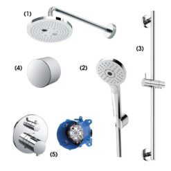 Bộ sen tắm âm tường 2 đường nước nhiệt độ TOTO TBW01004A TBW01010A