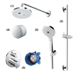 Bộ sen tắm âm tường 2 đường nước nhiệt độ TOTO TBW01004A TBW01010A