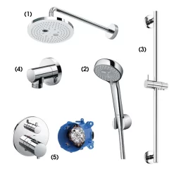 Bộ sen tắm âm tường 2 đường nước nhiệt độ TOTO TBW01004A TBW07012A