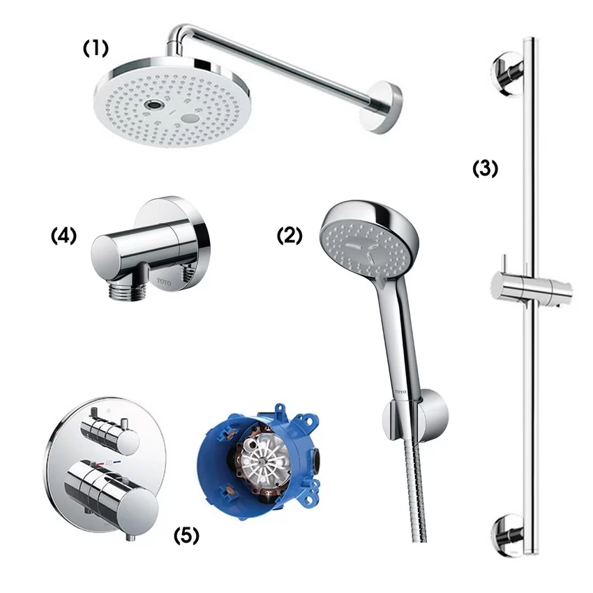 Bộ sen tắm âm tường TOTO TBW01004A TBW07012A Bộ sen tắm âm tường TOTO TBW01004A TBW07012A