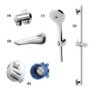 Bộ sen tắm âm tường 2 đường nước nhiệt độ TOTO TBW01010A TBG01001B 1 Bộ sen tắm âm tường 2 đường nước nhiệt độ TOTO TBW01010A TBG01001B