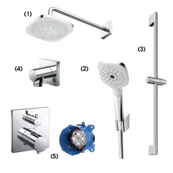 Bộ sen tắm âm tường 2 đường nước nhiệt độ TOTO TBW02003A TBW02006A