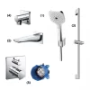 Bộ sen tắm âm tường 2 đường nước nhiệt độ TOTO TBW02006A TBG02001B 1 Bộ sen tắm âm tường 2 đường nước nhiệt độ TOTO TBW02006A TBG02001B