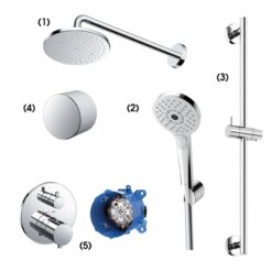 Bộ sen tắm âm tường 2 đường nước nhiệt độ TOTO TBW07001A TBW01010A