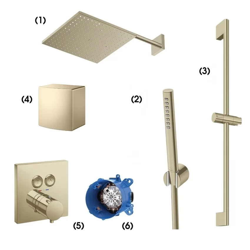 Bộ sen tắm âm tường 2 đường nước nhiệt độ TOTO TBW08003A TBW02017A Bộ sen tắm âm tường 2 đường nước nhiệt độ TOTO TBW08003A TBW02017A