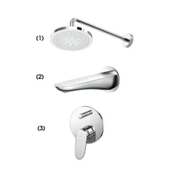 Bộ sen tắm âm tường 2 đường nước nóng lạnh TOTO TBW01003A