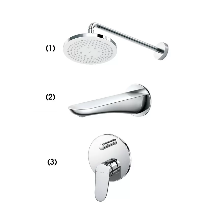 Bộ sen tắm âm tường TOTO TBW01003A Bộ sen tắm âm tường TOTO TBW01003A
