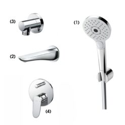 Bộ sen tắm âm tường 2 đường nước nóng lạnh TOTO TBW01010A