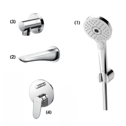 Bộ sen tắm âm tường 2 đường nước nóng lạnh TOTO TBW01010A