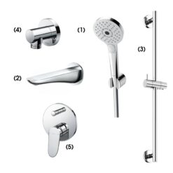 Bộ sen tắm âm tường 2 đường nước nóng lạnh TOTO TBW01010A TBG01001B