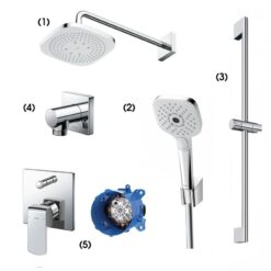 Bộ sen tắm âm tường 2 đường nước nóng lạnh TOTO TBW02003A TBW02006A