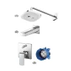 Bộ sen tắm âm tường 2 đường nước nóng lạnh TOTO TBW02004A 1 Bộ sen tắm âm tường 2 đường nước nóng lạnh TOTO TBW02004A