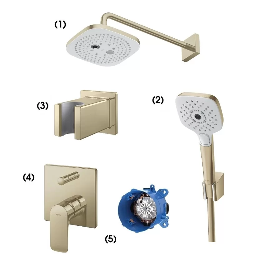 Bộ sen tắm TOTO Bộ sen tắm âm tường 2 đường nước nóng lạnh TOTO TBW02004A TBW02006B
