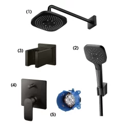 Bộ sen tắm âm tường 2 đường nước nóng lạnh TOTO TBW02004BB TBW02006A