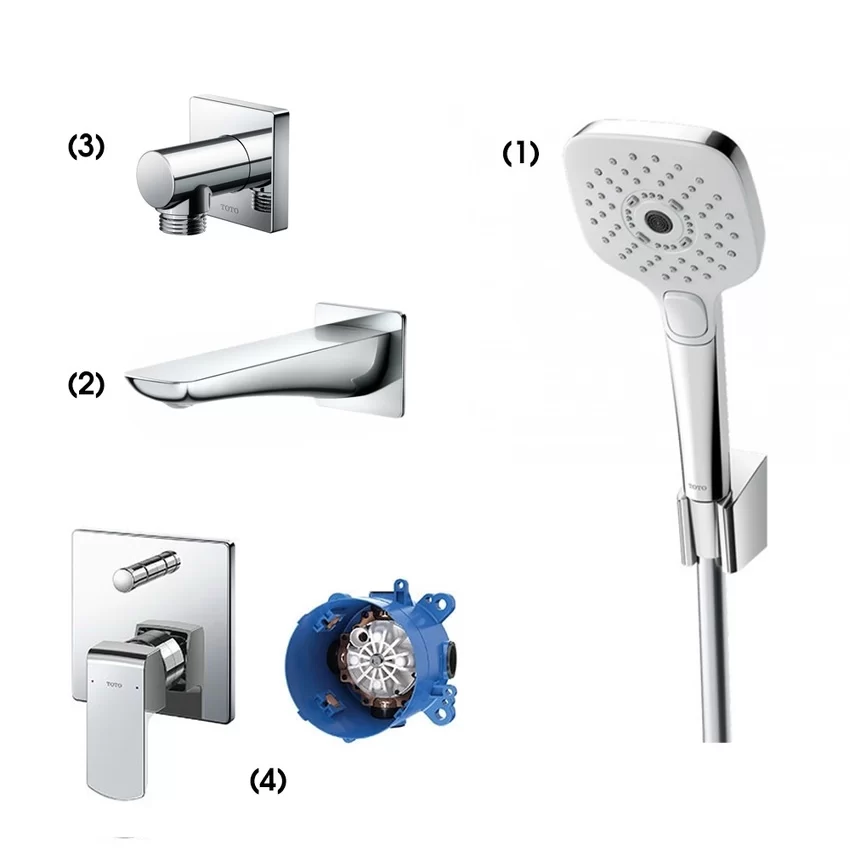 Bộ Sen Tắm Âm Tường 2 Đường Nước Nóng Lạnh TOTO TBW02006A Bộ Sen Tắm Âm Tường 2 Đường Nước Nóng Lạnh TOTO TBW02006A