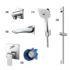 Bộ sen tắm âm tường 2 đường nước nóng lạnh TOTO TBW02006A TBG02001B 1 Bộ sen tắm âm tường 2 đường nước nóng lạnh TOTO TBW02006A TBG02001B