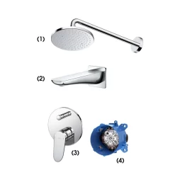 Bộ sen tắm âm tường 2 đường nước nóng lạnh TOTO TBW07001A